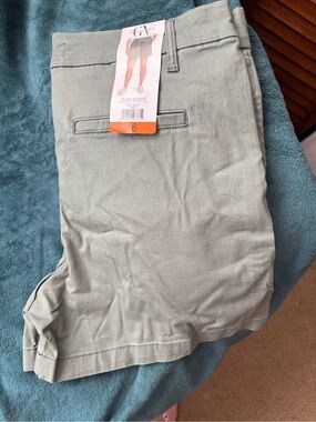 Gloria Vanderbilt Shorts in Light Sage Green